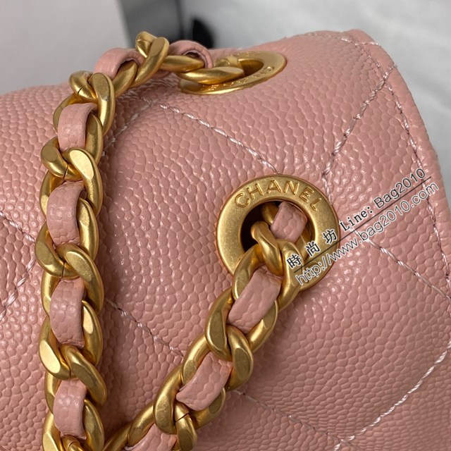 Chanel專櫃新款鏈條肩背女包 香奈兒23kAS4431黑金荔枝牛皮口蓋包 djc5937